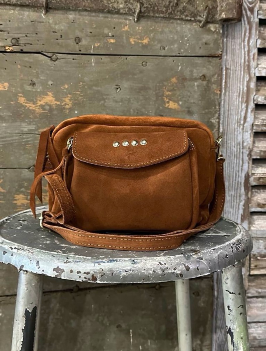 Sac bandoulière sales daim camel