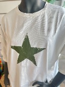 T- shirt BRESCIA MEL écru/kaki - Banditas from Marseille