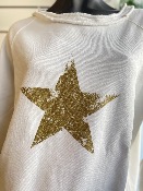 Sweat BASILEA écru avec étoile doré - Banditas