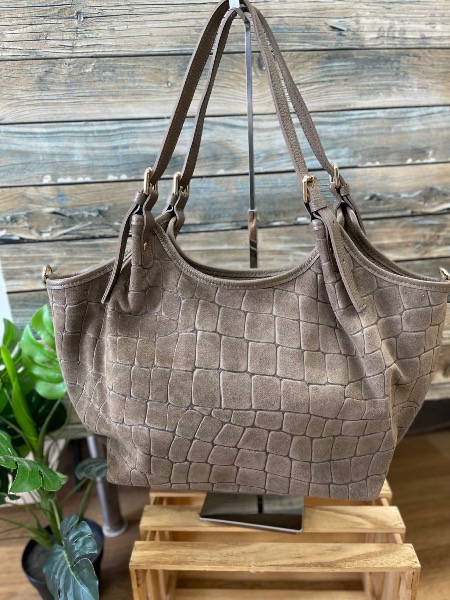 Sac Ambre taupe en cuir