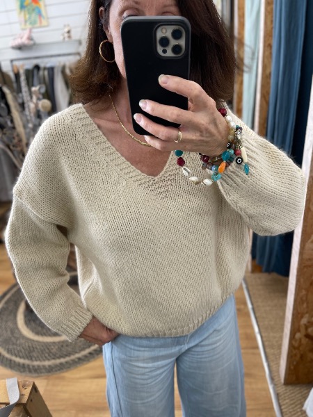 Pull Giada Ecru - Banditas from Marseille