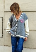 Gilet SMILE LOVE gris