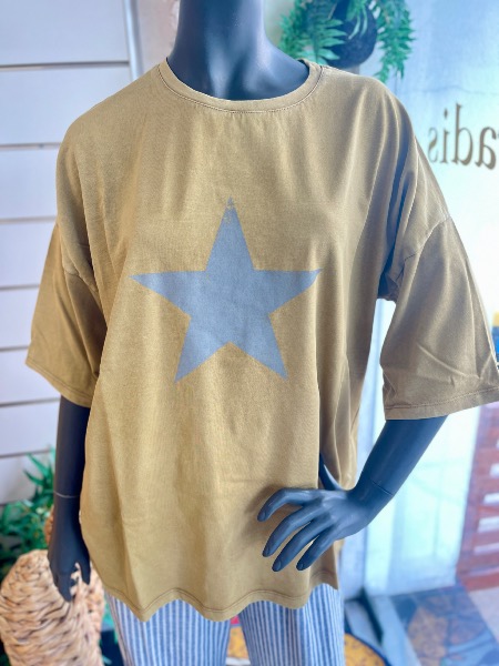 T- shirt BRESCIA MEL camel/gris - Banditas from Marseille