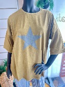 T- shirt BRESCIA MEL camel/gris - Banditas from Marseille