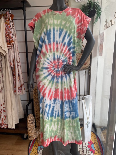 Robe longue T-shirt Raphaël corail 