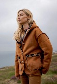 Veste Ashley réversible camel/Léopard