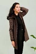 Veste imperméable fourée chocolat