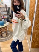 Sweat Metauro écru/orange - Banditas from Marseille