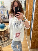 Chemise Maëlle écru brodée coeurs - Maison Lipanoï