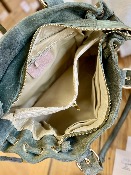 Sac Garance Lacets small cuir kaki